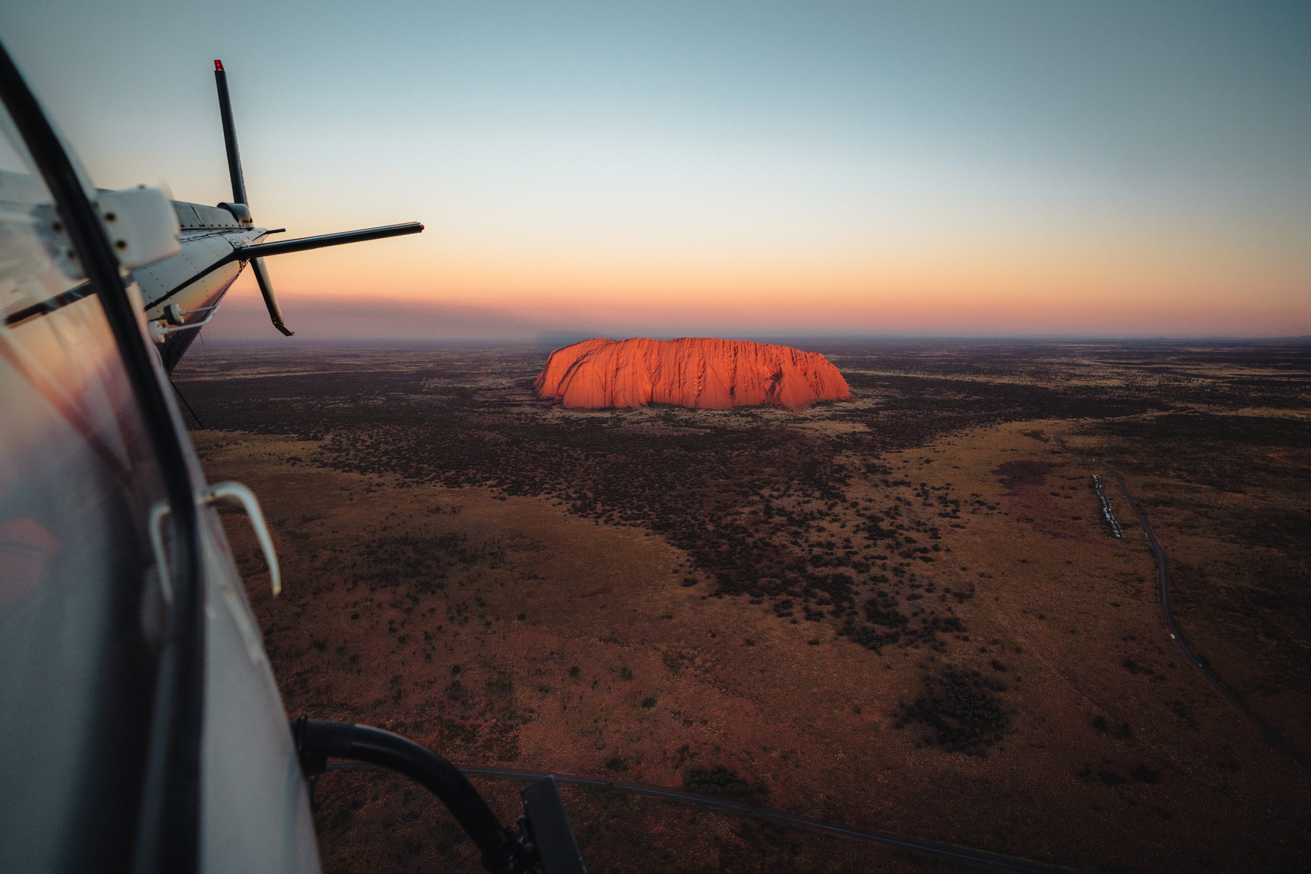 Uluru helicopter tour at sunrise Adventure by Air